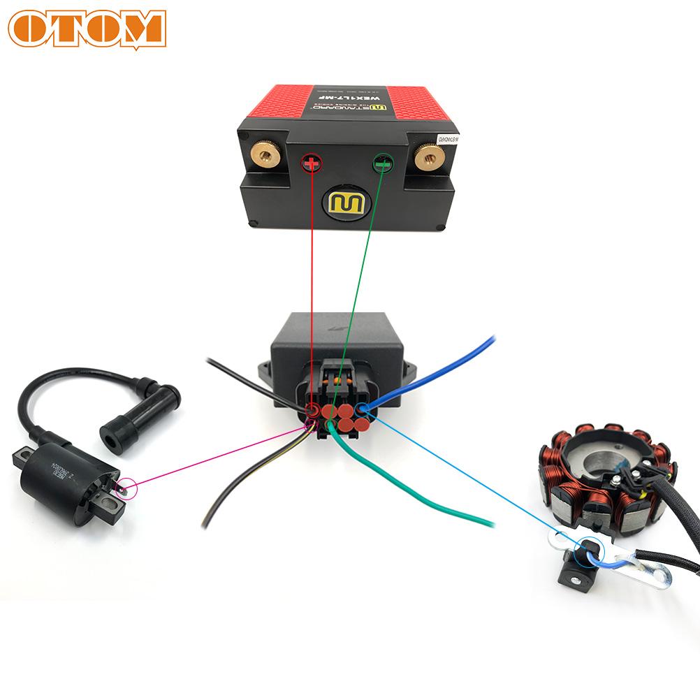 OTOM Аксессуары для мотоциклов Двигатель 8-контактный разъем зажигания Штекер модуля зажигания Водонепроницаемый Для двигателей ZONGSHEN NC250 NC450