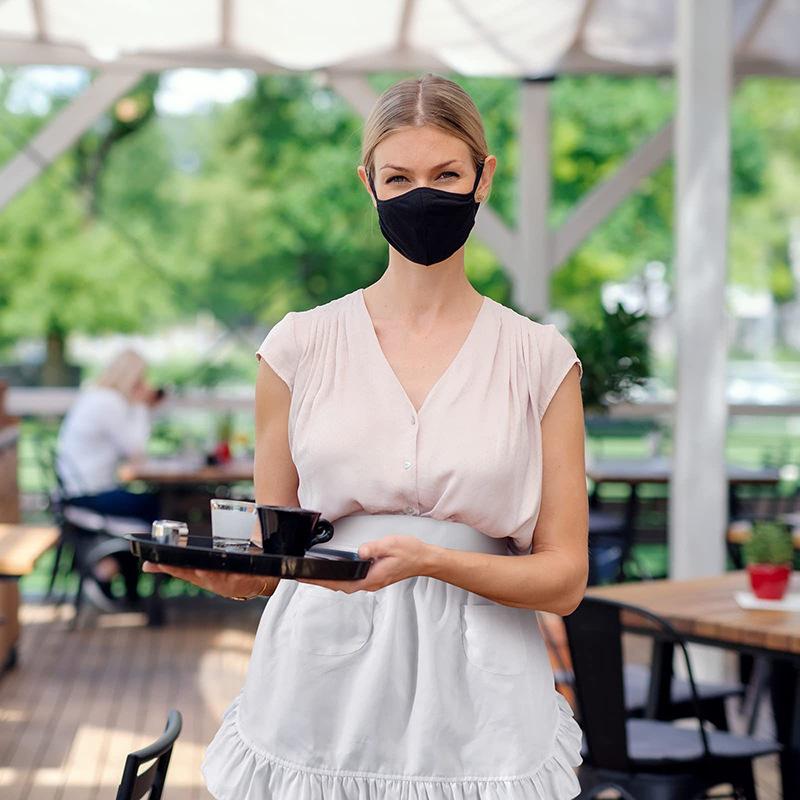 Woman Half Waist Cooking Kitchen Apron Short Lolita Maid Sexy Lace Black White Bib Beauty Flower Coffee Shop Pinafore Home Work