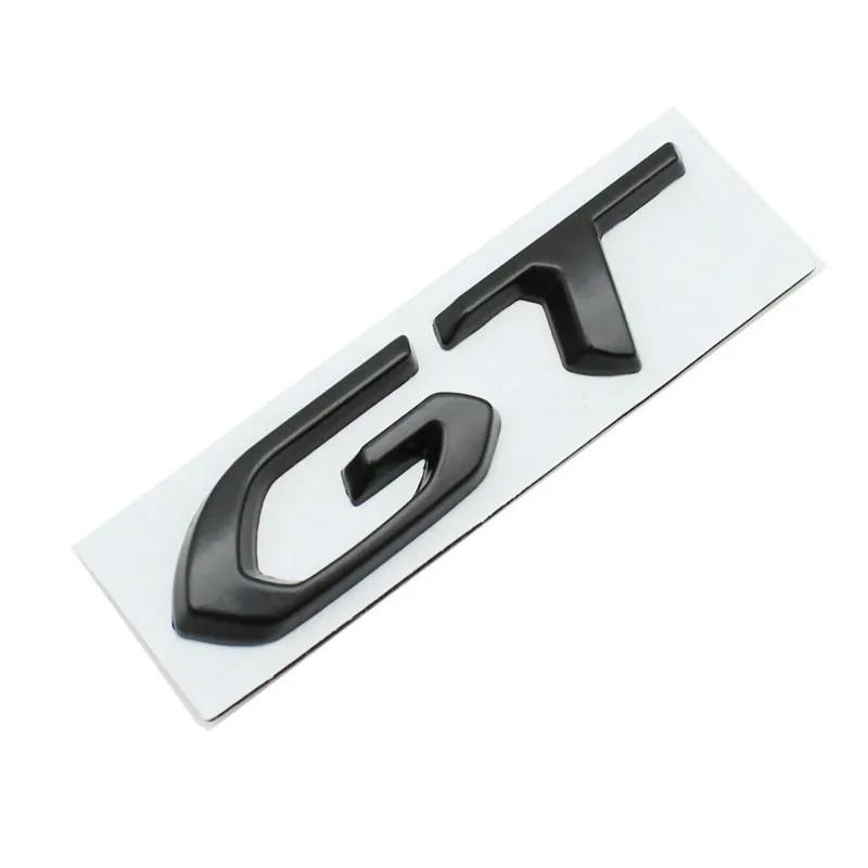 RIGR3 1Pcs Metal GT Styling Logo Car Trunk Badge Emblem Sticker Auto Body Decal For Kia Peugeot Volkswagen Ford Sticker Accessories