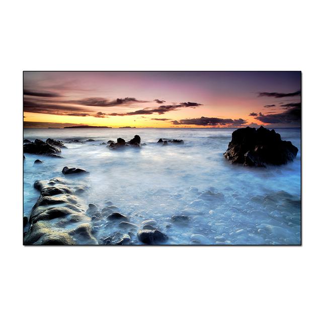 Восход солнца морской пейзаж пляж холст живопись современные постеры и принты Cuadros настенные художественные фотографии гостиная домашний декор без рамки без рамки