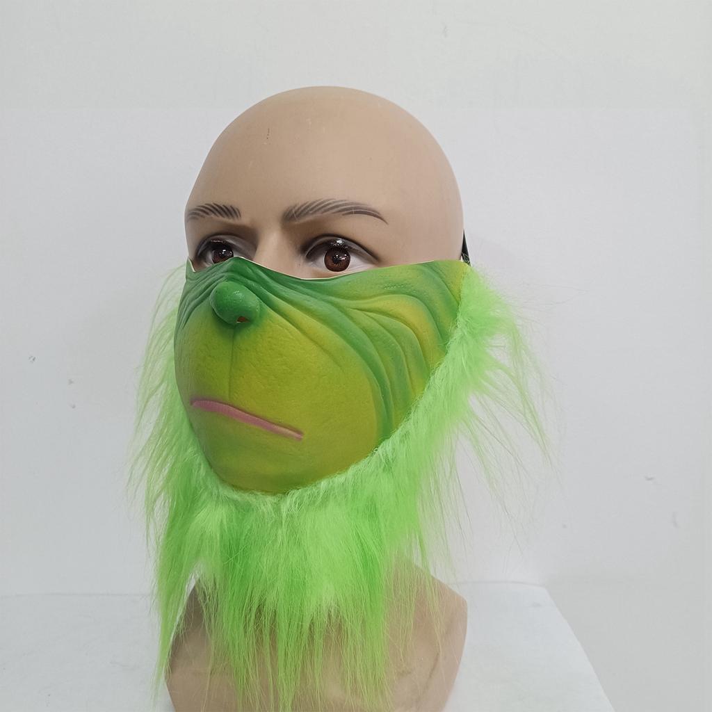 Рождественская зеленая маска на пол-лица из латекса