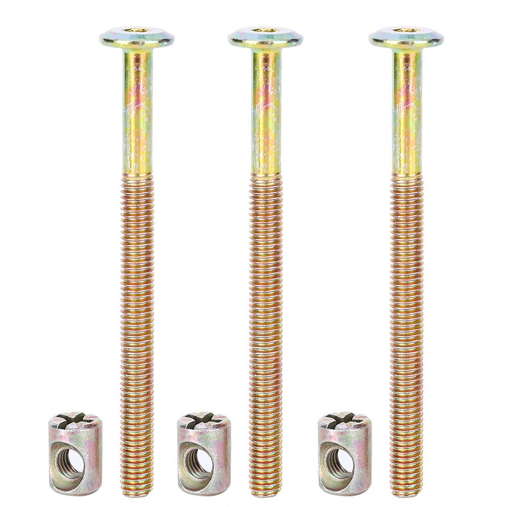 Furniture Connector Furniture Fastener M6 Carbon Steel Furniture Bolts With Barrel Nuts Dowel Nut Connector Fastener