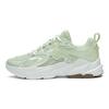Li-Ning Кроссовки Meteor Non-Slip Shock Absorbing Durable Low-Go для женщин, белые, зеленые, ARXT010-4