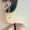 1 Pair Zinc Zinc Alloy Silver Tassel Ear Clip Long Shiny Temperament Eardrops  Girls