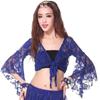 Топ для танца живота для ночного клуба, шнуровка, сценические костюмы, женская кружевная шаль