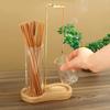 Solid Wood Incense Burner Glass Incense Burner Rubber Wood Simple Fly Ash Sandalwood Incense Burner