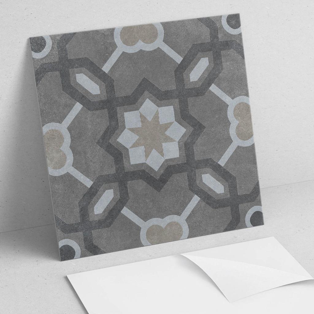 Naklejane Kafelki Winylowe Do Przedpokoju Geometryczny Wzór Kafli 4X50X50 Cm