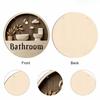 Ornament Bathroom Sign Plate 2D Flat Circle Decorative Plaque  Group Living Area