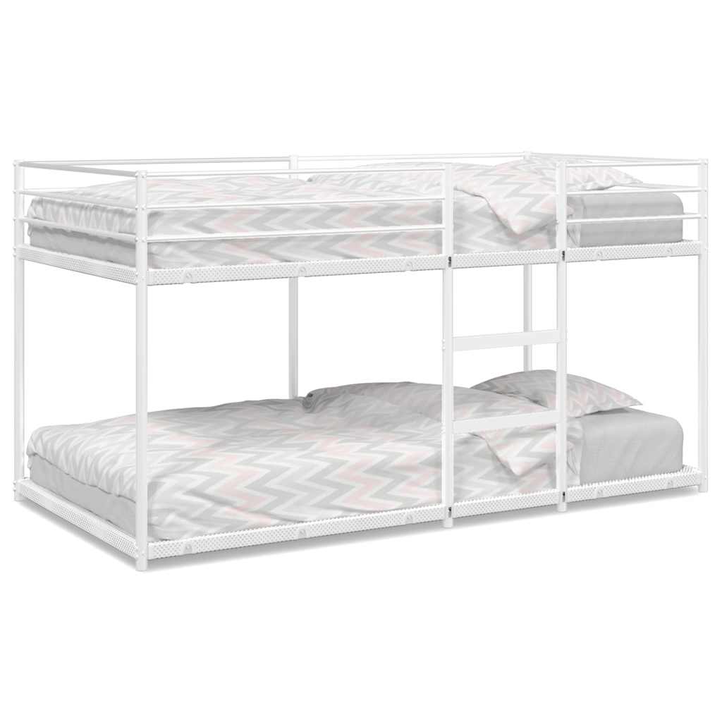Bunk Bed without Mattress White 75 x 190 cm Steel