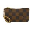 Б/у Damier Ebene Pochette Cle N62658 7943 Логотип Зернистый Коричневый Клетчатый Узор Брелок 12564 Отличное Состояние Унисекс