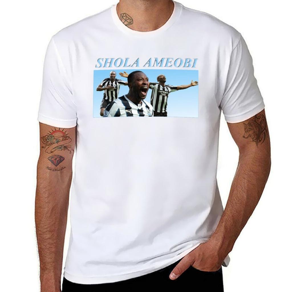 Shola Ameobi T-Shirt Cotton T Shirt Man Cotton Tshirt 100% Anime T Shirts Oversize T-Shirt