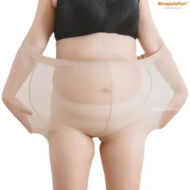 15D Колготки с открытой ластовицей Женские Большого размера Высокой эластичности Сексуальные Нейлоновые Большие Колготки Чулки Колготки Весна Осень Черные Белые 2XL 4XXXL 5XL