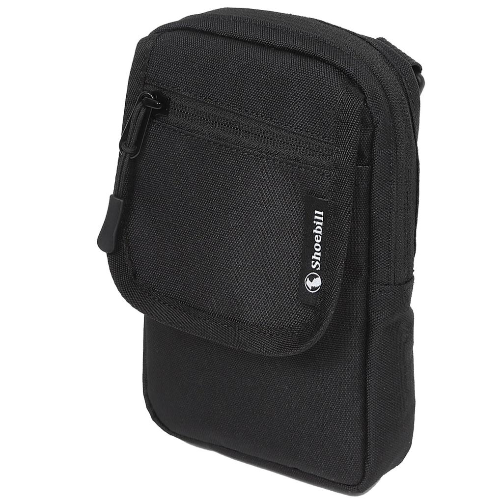 Shoebill Smartphone Smartphone Shoulder Belt Outdoor Pouch, Bag, 3-Way, One-Touch Closure, Water-Repellent, Men's, Attachable, Crossbody,