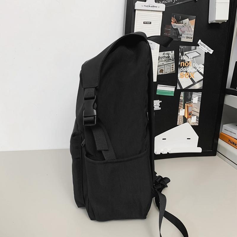 Однотонный школьный рюкзак в студенческом стиле для мужчин, легкий водонепроницаемый рюкзак для женщин, школьный рюкзак для поездок на работу