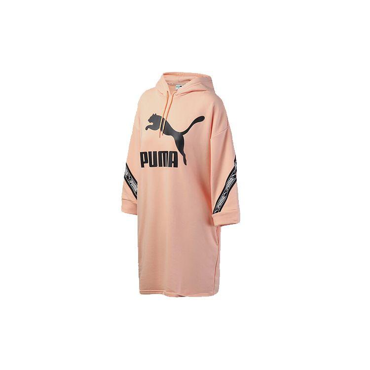 PUMA Women's Classics Tape Hooded Dress Pink 596026-88