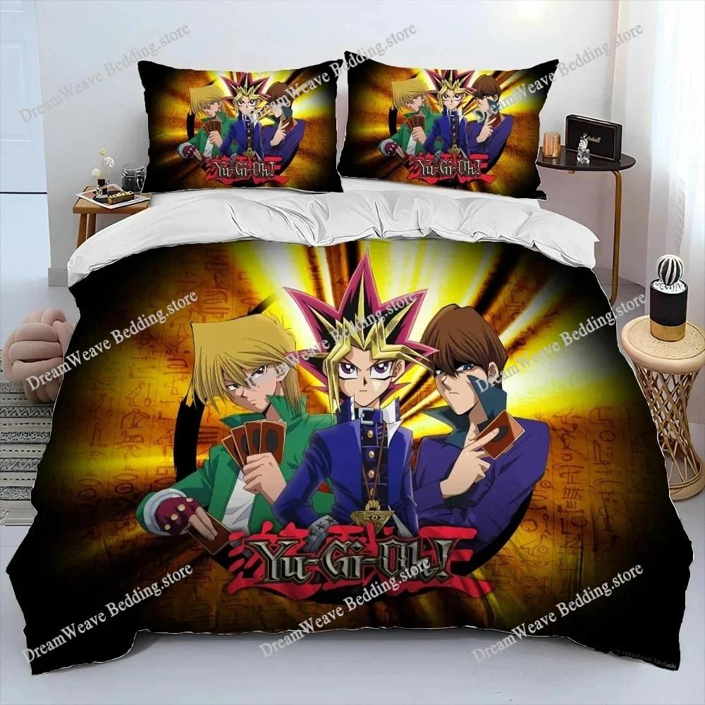 Игровой набор постельного белья Yu-Gi-Oh КАРТА МОНСТРА для мальчиков и девочек Размер: двуспальный, queen-size. Пододеяльник, наволочка, постельное белье для детей и взрослых. Домашний текстильextile963963