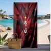 Пляжное полотенце с принтом AC Milan, быстросохнущее, мягкое, портативное, большое, прямоугольное, пляжное покрывало для путешествий, бассейна