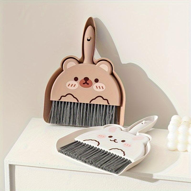 Cartoon Dustpan And Broom Set, Mini Cleaning Brush for Desktop, Small Broom Combination for Table Cleaning
