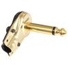 KAUMO Mono Phone Plug, L-Shaped, Gold-Plated, for DIY Patch Cables (Set of 2)