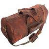 Handmade Genuine Vintage Leather Large Duffle Travel Bag Real Goat Leather