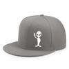 Alien Peace Sign Graphic Print Baseball Cap Adjustable Street Style Flat Brim Hat