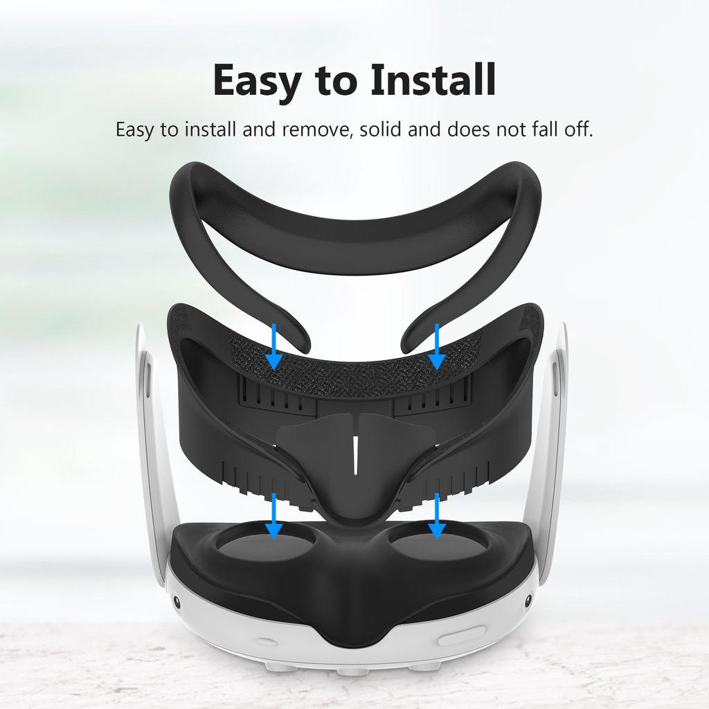 «Meta Quest 3 Soft Replacement Eye Mask - ABS PU Leather VR Accessories»