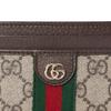 Gucci Ophidia двойная буква G фурнитура светло-золотого цвета аксессуары держатель для карт из кожи и канваса обычный женский бежевый и коричневый