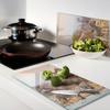 Glass Kitchen Chopping Boards with Giraffe and Zebra Graphics 2x30x52 cm