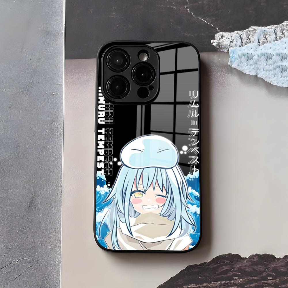 Чехол для телефона Rimuru Tempest T-Tensei Для IPhone 17 Air 16 E Pro Max 15 14 13 Mini 12 Pro 11 Max Plus Черная Стеклянная Крышка
