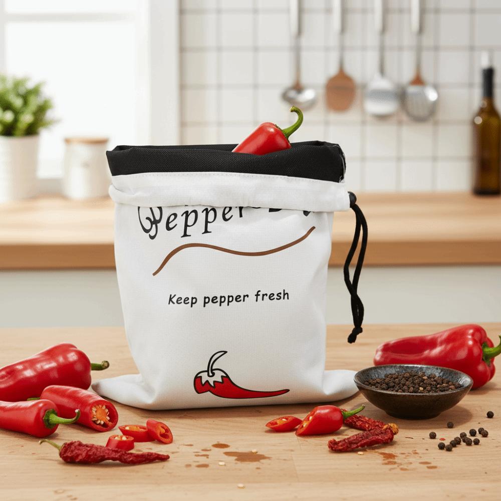 Canvas Vegetable Storage Bag Drawstring Design Vegetable Storage Pouch  Fruit