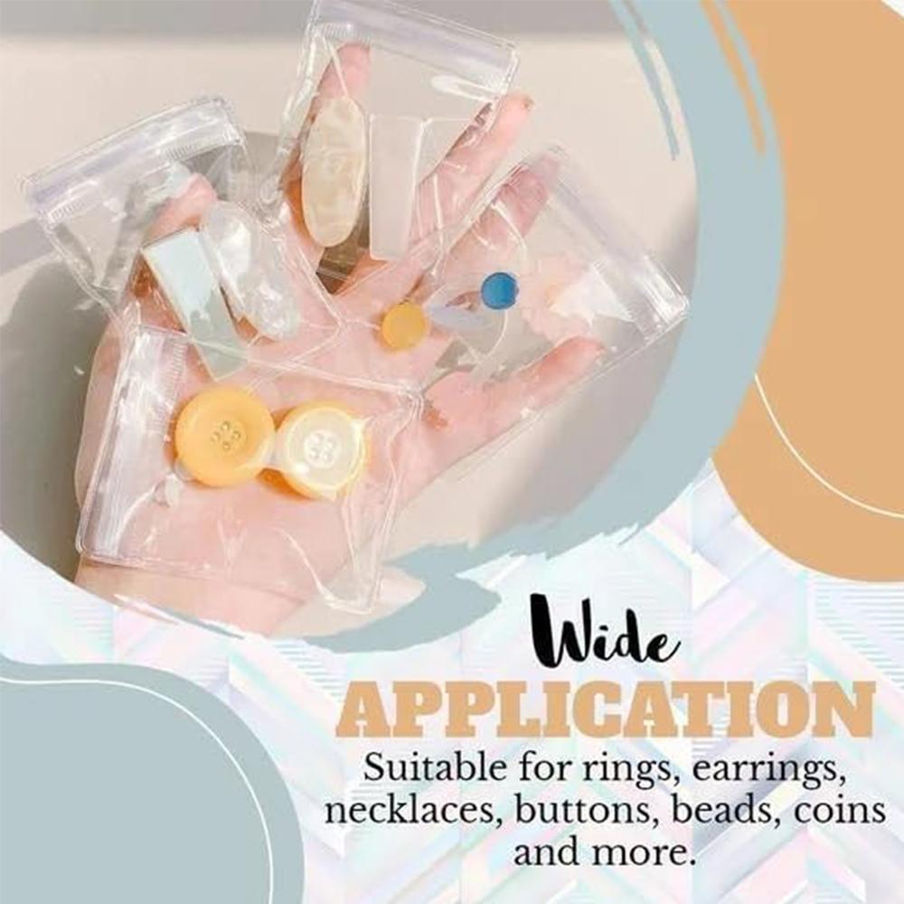 Прозрачная книга для хранения украшений для серег, колец, ожерелий, органайзер, 20 пакетов