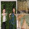 12 Pcs 2.1m Artificial Ivy Leaf Garland Fake Plants Vine Simulation Plants Begonia Grape Leaves for Home Wedding Indoor Outdoor Table Decoration