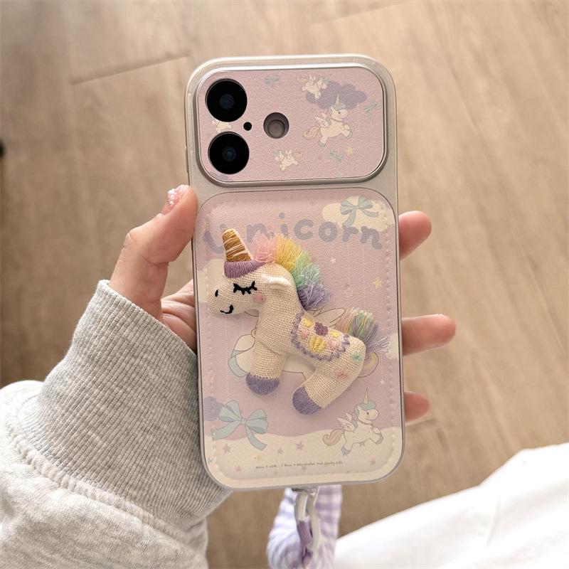 Чехол-ремешок на запястье с 3D-единорогом для iPhone 17/16 Pro Max/15/14 - Женская версия