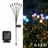 6/8/10 LED Solar Garden Lights Powered Firefly Lights Outdoor Waterproof Vibrant Garden Lights for Patio Pathway Decoration,Warm