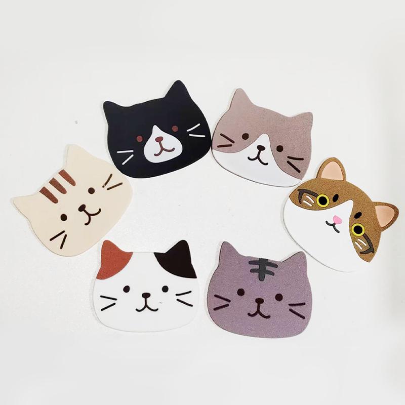 10*8 см многоцветный милый коврик для кофейной чашки декоративный коврик для миски противоскользящий мультяшный кот термостойкие аксессуары