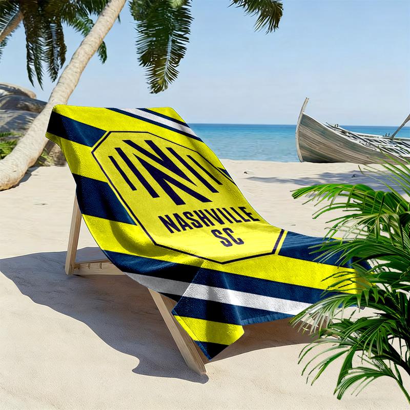 Nashville SC Print Beach Towel, Large Soft Quick Dry Towel for Beach Camping Swimming