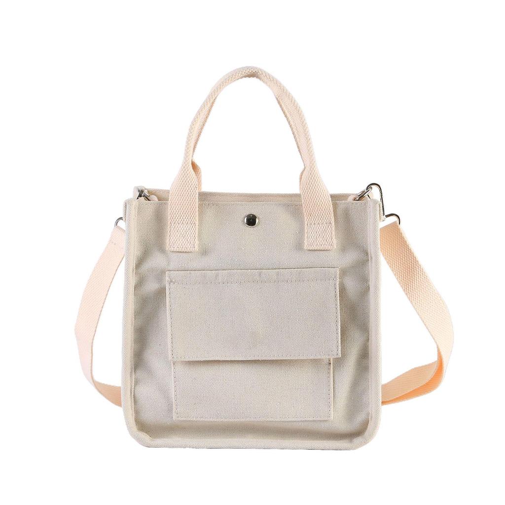 3D Multi-Pocket Canvas Tote Bag: Stylish, Versatile Messenger & Lunch Box Bag