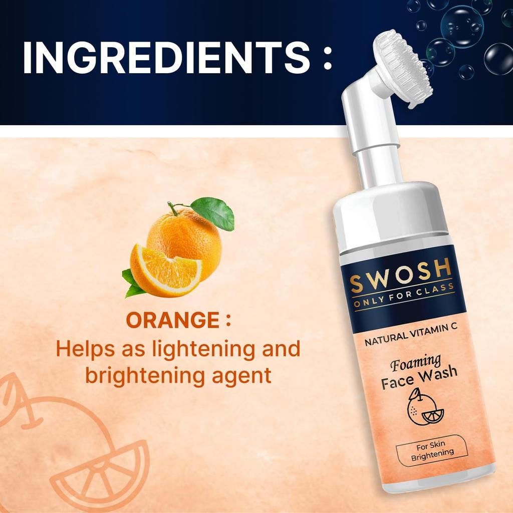 Средство для умывания с Витамином С (100 мл), Vitamin C Foaming Face Wash,  Swosh