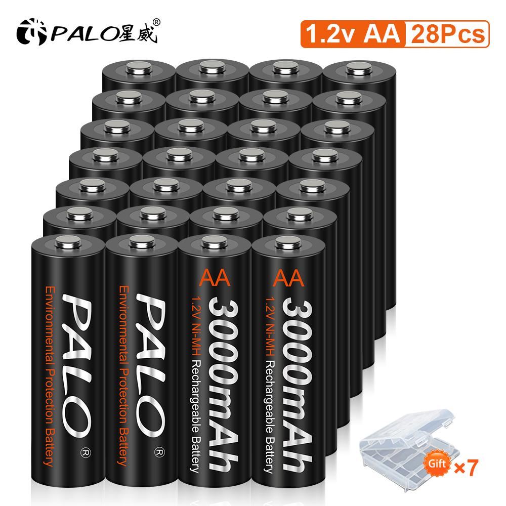 PALO 1.2V 2a AA Rechargeable Battery AA NiMH 1.2V Aa Rechargeable Batteries for Remote Control Toy Camera Battery