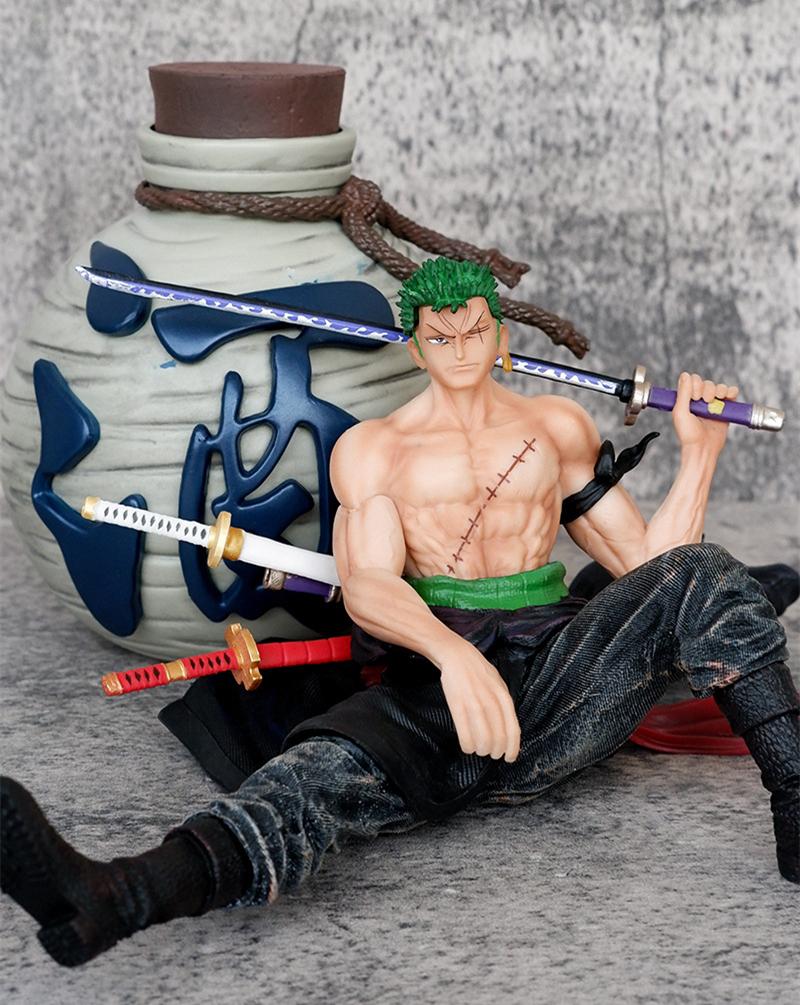 Аниме One Piece Два года спустя Ророноа Зоро Сидящая версия. ПВХ Фигурка Статуя Коллекция Модель Детские Игрушки Кукла Подарки 12 см