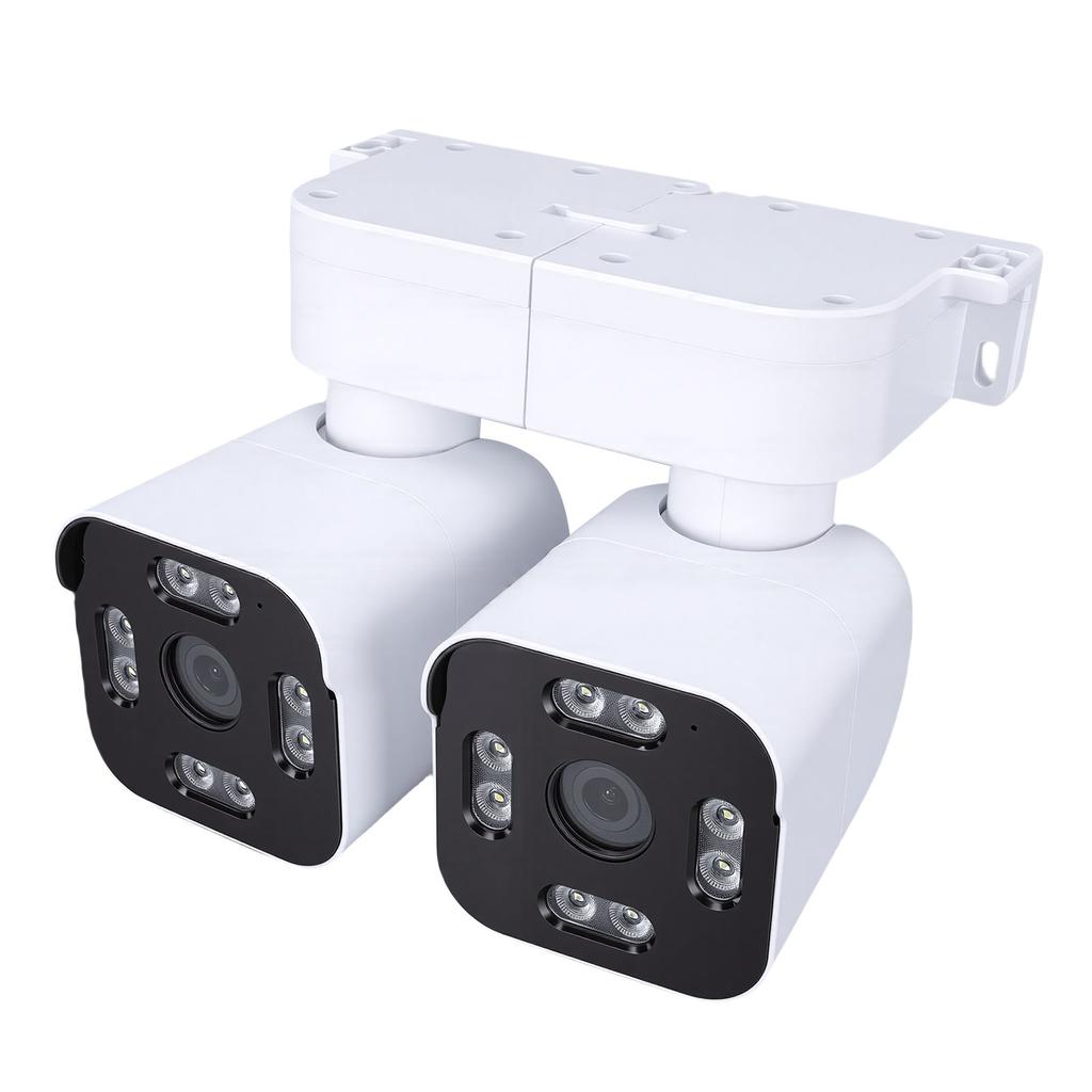 Dual Lens Outdoor Cameras 2.5K 5MP House Camera Wired Plug in WiFi Security Camera with Microphone Sound Video PTZ Auto