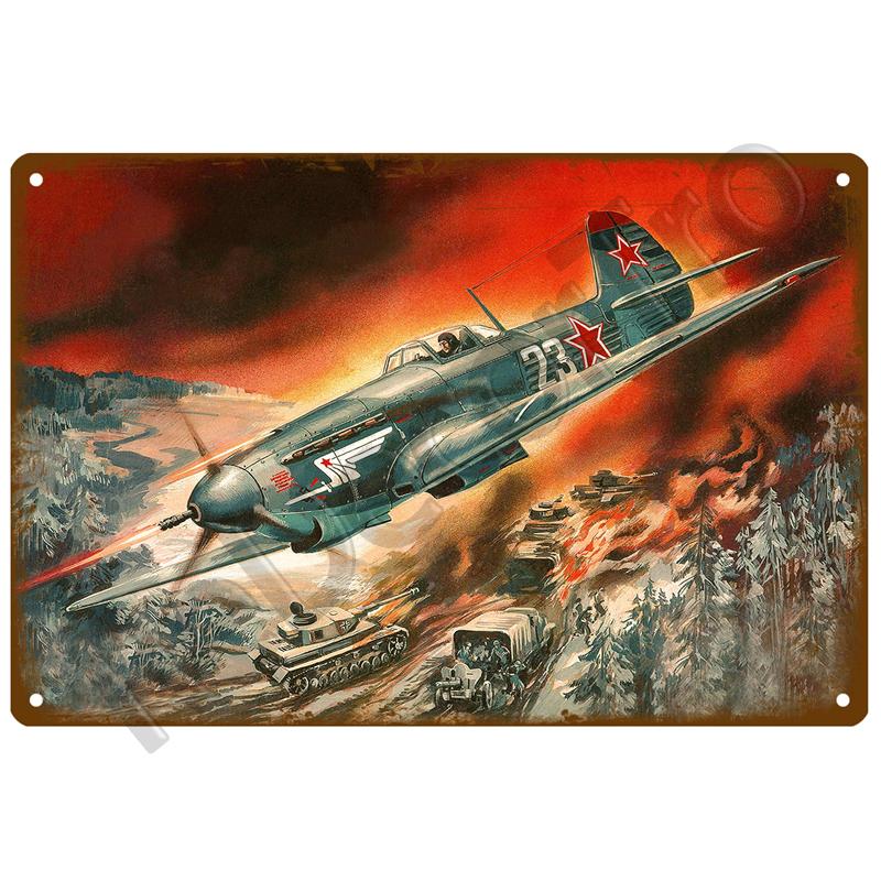 Airplane Retro Decorative House Metal Sign Plate Posters On The Wall Tin Sign Vintage Poster Decor Wall Art Room Decoration