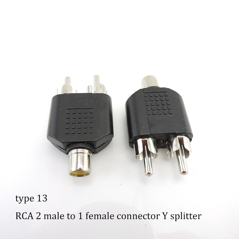 2 шт. разъем RCA «папа-мама» на RCA 2RCA 3RCA «папа-мама» разъем M/F аудио кабель провод адаптеры для камеры видеонаблюдения AV видео