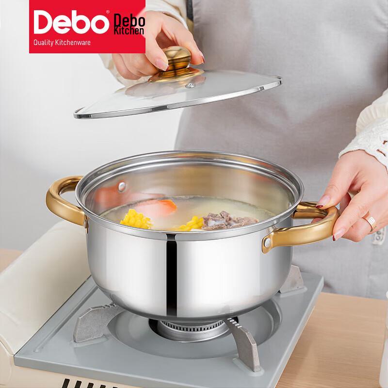 Набор из 2-х кастрюль Debo Velis из нержавеющей стали