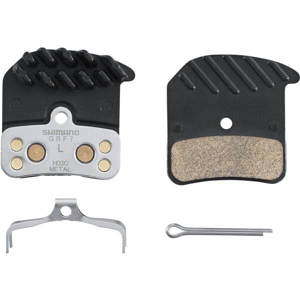 SHIMANO Запасные части Тормозная колодка дисковая H03C Металлическая с ребрами