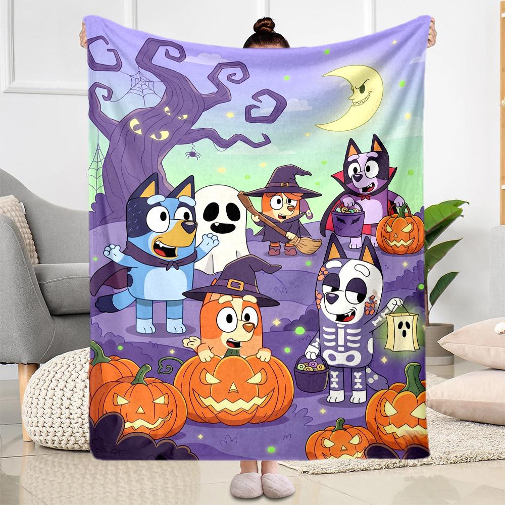 Halloween Night Adventure Blanket Warmthful Decor Suitable for Sofa Office Chair Seaside for All Seasons Modern Perfect Gift for Relatives and Friends