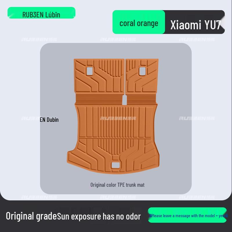 Xiaomi YU7 TPE Anti-Slip Trunk Mat, Iris Purple – Durable, Wear-Resistant Interior Accessory.