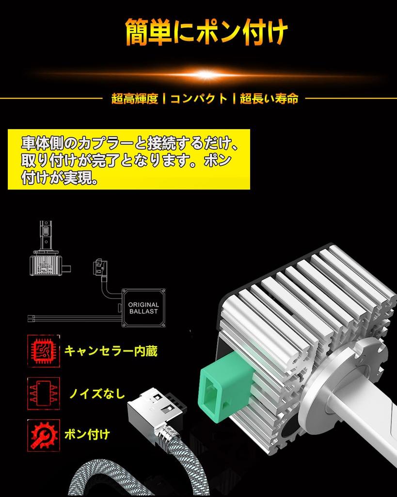 WENLE New LED Exceeds HID! D3S LED Headlight, LED Bulb, Compatible with New Vehicle