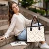 Floral Print Tote Bag Casual Large Capacity Shopping Handbag Stylish Daily Use Carryall for Women