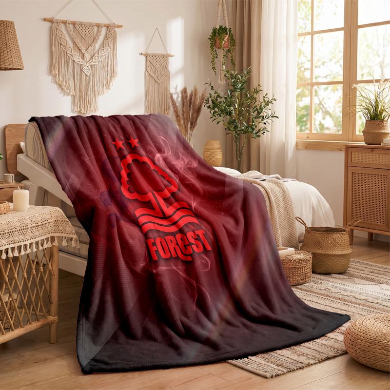 Nottingham Forest Theme Fleece Blanket Cozy Soft Plush Blanket For Bedroom Couch Travel